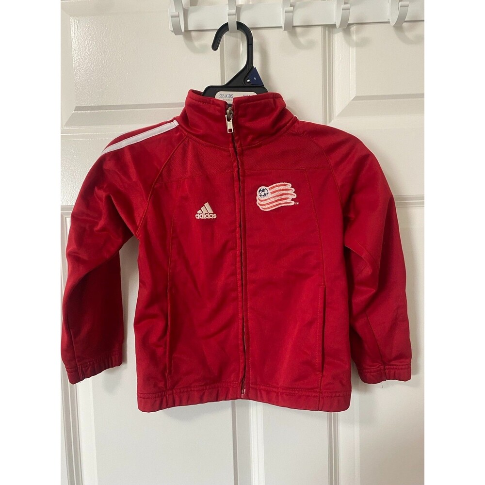 Adidas Jacket Boys Kids 4T Red With Pockets
